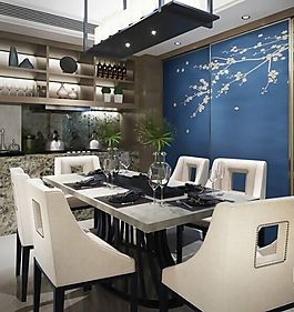 地中海家裝餐廳模型