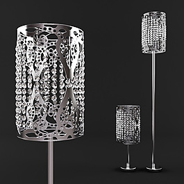 精致華麗金屬落地燈3D模型