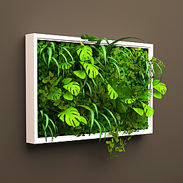 精美綠色植物裝飾3D模型