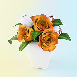 花卉盆景3D模型
