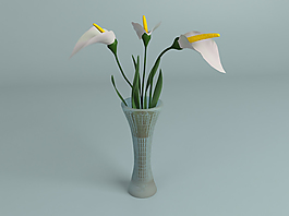 三花争放3D模型