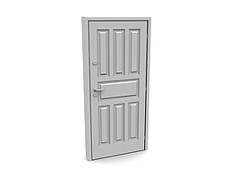 流行室內房間門模型