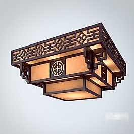 溫馨祥和高檔中式古典吸頂燈素材