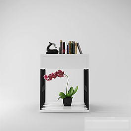 現(xiàn)代簡(jiǎn)約3D床頭柜模型