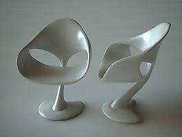 时尚创意纯色椅子3D模型