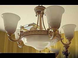簡約古典吊燈3D模型