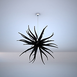 黑色現(xiàn)代吊燈3D模型