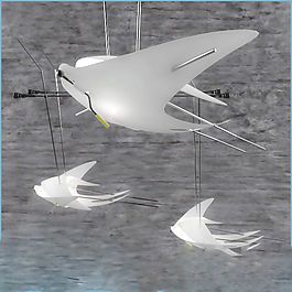 白色現(xiàn)代簡約吊燈3D模型