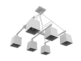 北歐3D現(xiàn)代吊燈模型