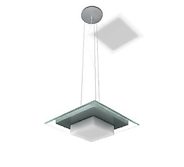 現(xiàn)代舒適方塊吊燈3D模型