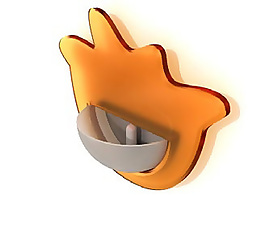 現代創意童趣壁燈3D模型