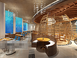 創(chuàng)意餐廳模型下載