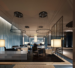 高端大氣餐廳模型下載