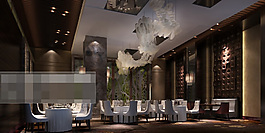 豪華餐廳模型下載