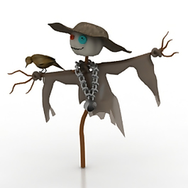 稻草人的3D模型