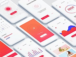 iOS健身應(yīng)用界面Sketch素材