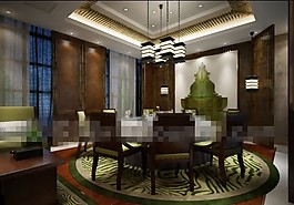 现代时尚餐厅包间