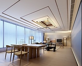 現(xiàn)代簡約客餐廳裝修效果圖