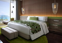 現代簡約臥室床具組合