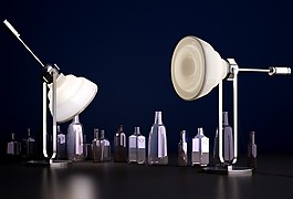 現代高端落地燈3D模型