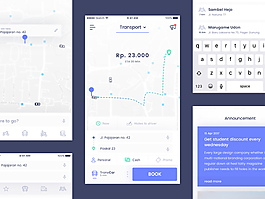 樣品運輸應用UI界面Sketch素材