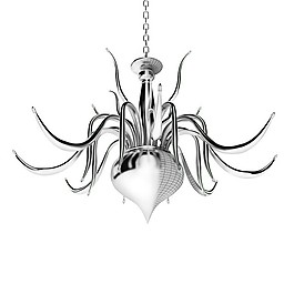 銀白簡約北歐吊燈3D模型