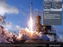 SpaceX美國太空直播Sketch素材