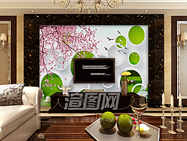 電視背景墻歐式混搭風(fēng)格