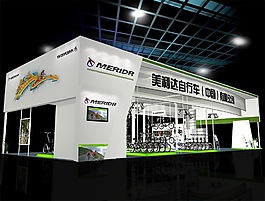 自行车展览模型