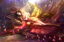 古典美女背景墻素材下載