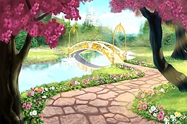 3D立體秘密花園背景墻壁畫墻畫