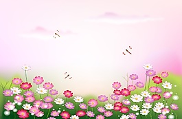 3D高清唯美鮮花日光背景墻