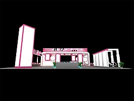 電動(dòng)車展廳模型