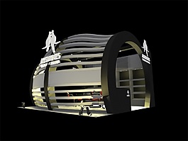 不規(guī)則展廳模型