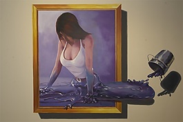 3D人物油画背景墙墙画壁画