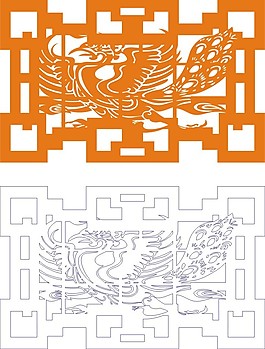 祥龍中式木雕鏤空圖