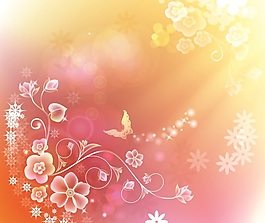 中式渲染日光鮮花移門畫