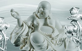 彌勒佛浮雕背景墻