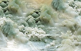 藝術(shù)山水浮雕背景墻