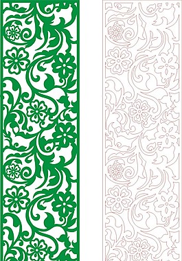 古典對稱花紋圖