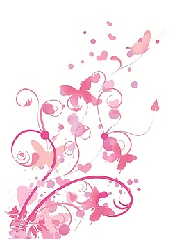 中式簡約粉色花束蝴蝶移門畫