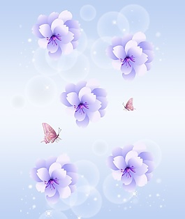 雅致蝶戀花移門(mén)創(chuàng)意畫(huà)
