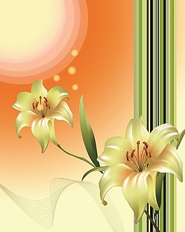 高清創(chuàng)意花朵日光移門畫