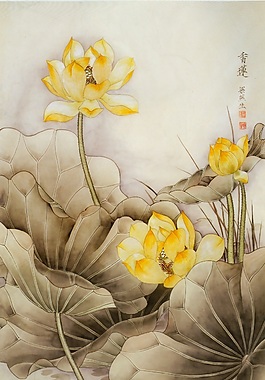 中式風(fēng)極美江南風(fēng)景畫背景墻