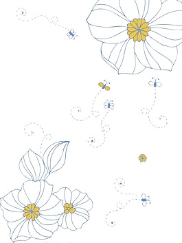 室內(nèi)移門白色花朵創(chuàng)意畫