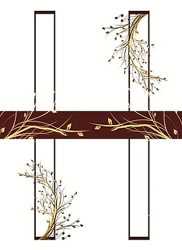 精美花紋室內(nèi)移門創(chuàng)意畫