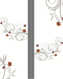 簡約小花室內(nèi)移門創(chuàng)意畫