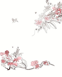 素雅花朵室內(nèi)移門創(chuàng)意畫