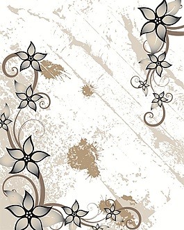 素雅花朵室內(nèi)移門創(chuàng)意畫