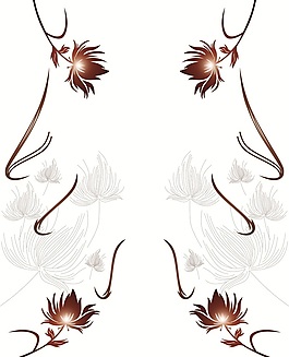 素雅花朵室內(nèi)移門創(chuàng)意畫